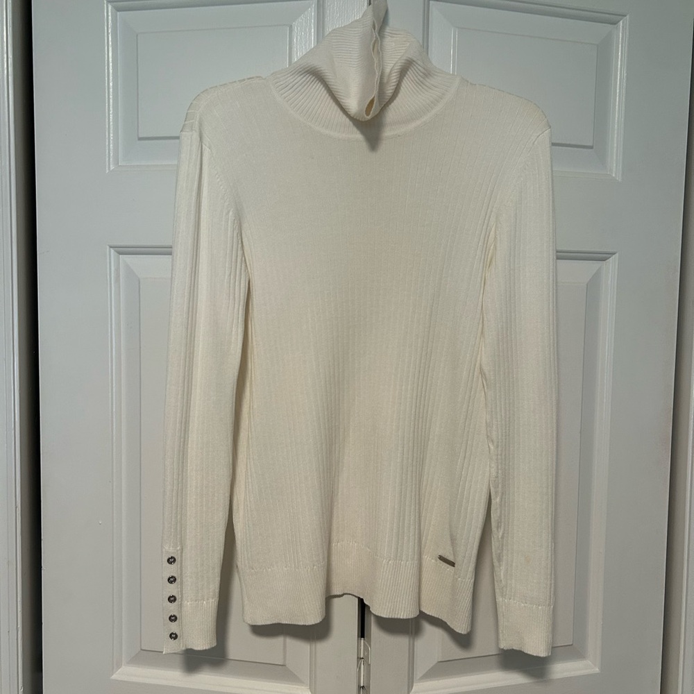 Calvin Klein Cream Turtleneck Sweater